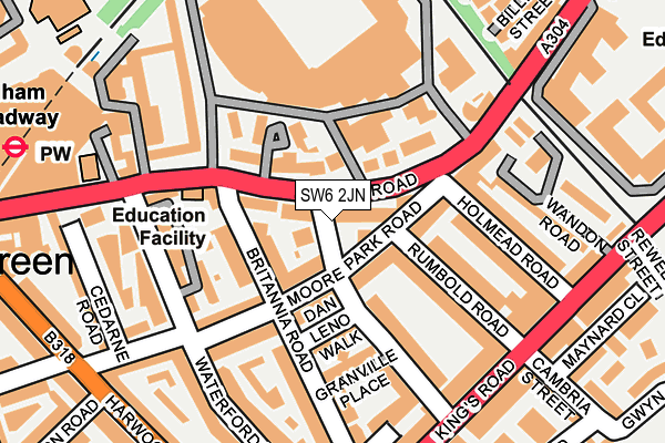 SW6 2JN map - OS OpenMap – Local (Ordnance Survey)