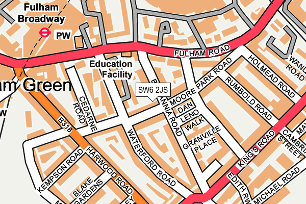 SW6 2JS map - OS OpenMap – Local (Ordnance Survey)