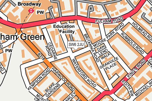 SW6 2JU map - OS OpenMap – Local (Ordnance Survey)