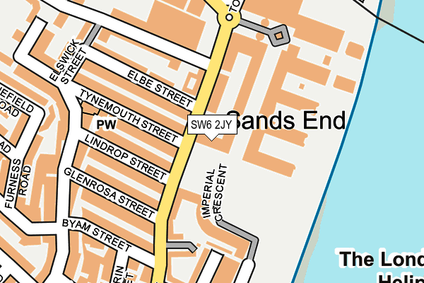 SW6 2JY map - OS OpenMap – Local (Ordnance Survey)