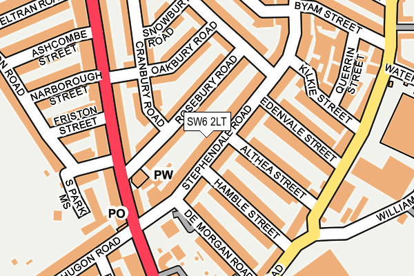 SW6 2LT map - OS OpenMap – Local (Ordnance Survey)