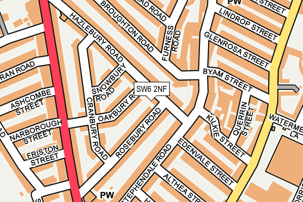 SW6 2NF map - OS OpenMap – Local (Ordnance Survey)