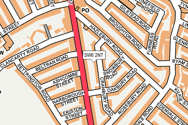 SW6 2NT map - OS OpenMap – Local (Ordnance Survey)