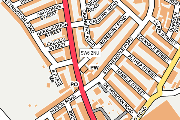 SW6 2NU map - OS OpenMap – Local (Ordnance Survey)