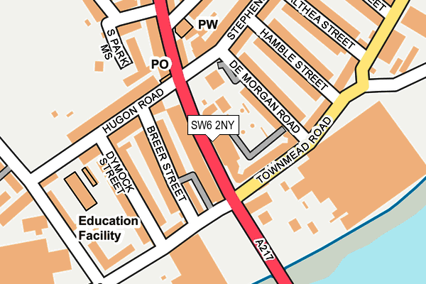 SW6 2NY map - OS OpenMap – Local (Ordnance Survey)