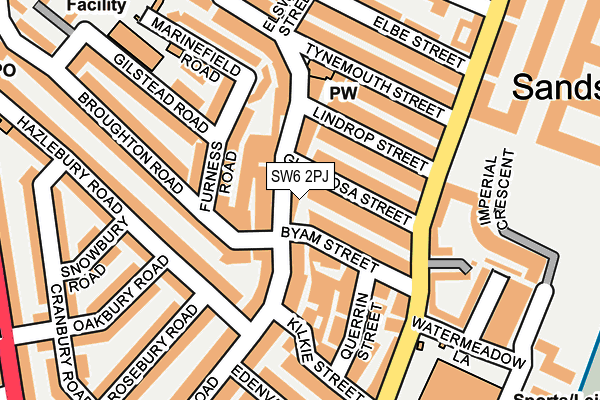 SW6 2PJ map - OS OpenMap – Local (Ordnance Survey)