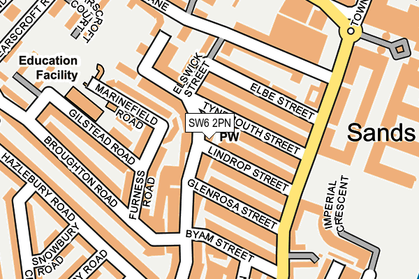 SW6 2PN map - OS OpenMap – Local (Ordnance Survey)