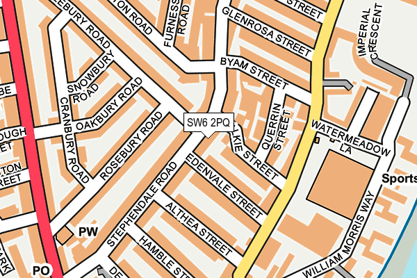 SW6 2PQ map - OS OpenMap – Local (Ordnance Survey)