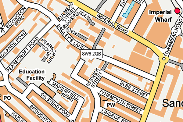 SW6 2QB map - OS OpenMap – Local (Ordnance Survey)