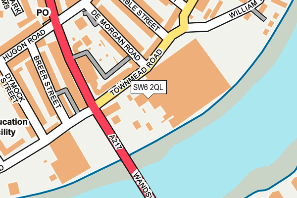 SW6 2QL map - OS OpenMap – Local (Ordnance Survey)