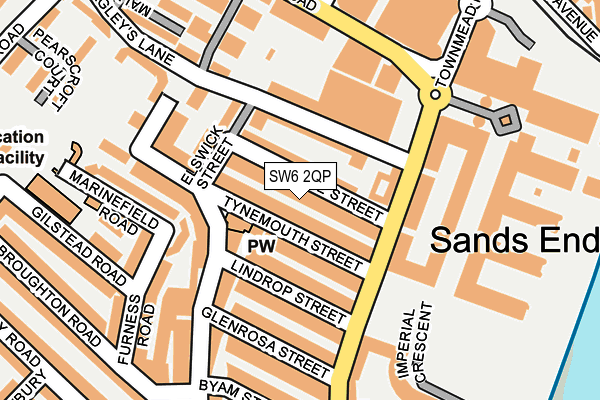 SW6 2QP map - OS OpenMap – Local (Ordnance Survey)