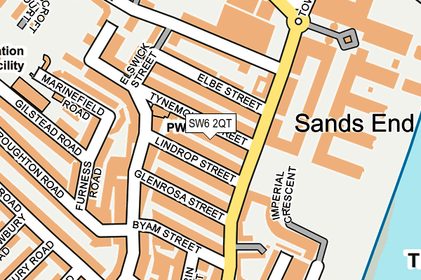 SW6 2QT map - OS OpenMap – Local (Ordnance Survey)