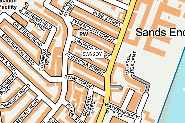 SW6 2QY map - OS OpenMap – Local (Ordnance Survey)