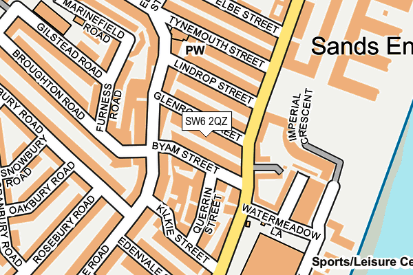 SW6 2QZ map - OS OpenMap – Local (Ordnance Survey)