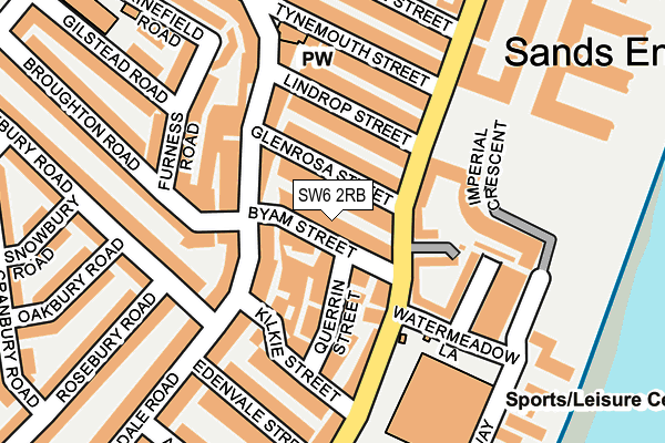 SW6 2RB map - OS OpenMap – Local (Ordnance Survey)