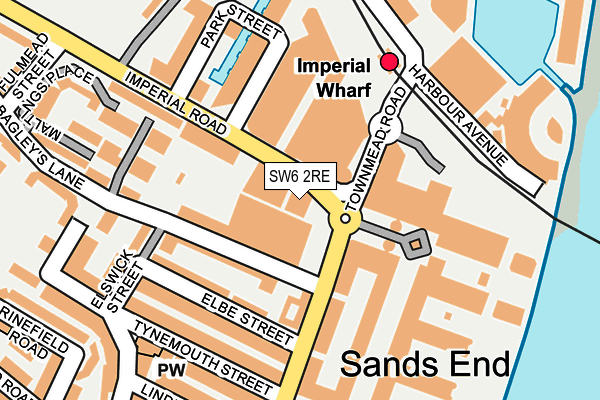 SW6 2RE map - OS OpenMap – Local (Ordnance Survey)