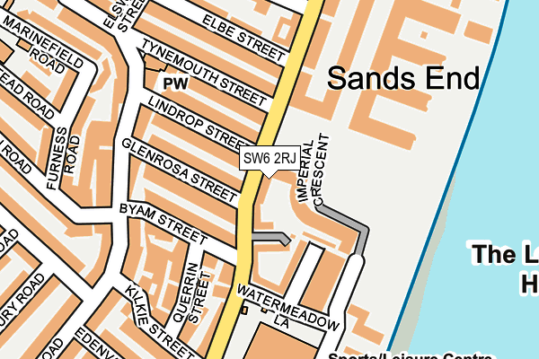 SW6 2RJ map - OS OpenMap – Local (Ordnance Survey)