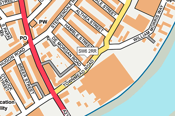 SW6 2RR map - OS OpenMap – Local (Ordnance Survey)