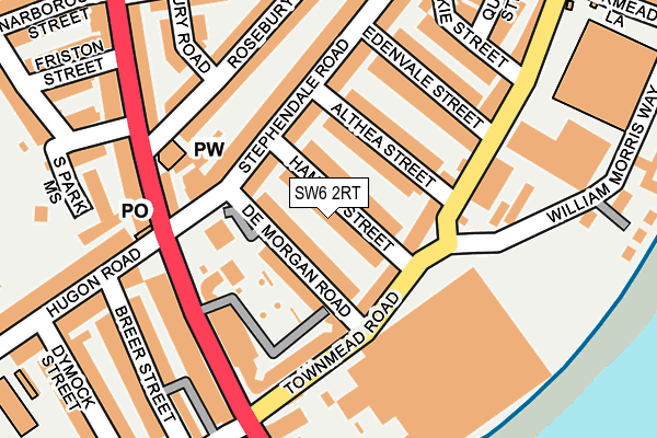 SW6 2RT map - OS OpenMap – Local (Ordnance Survey)