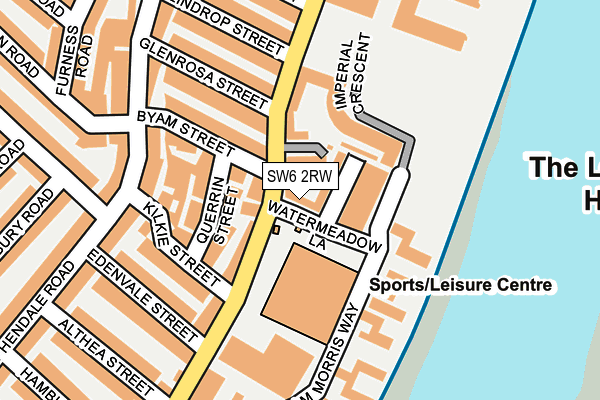 SW6 2RW map - OS OpenMap – Local (Ordnance Survey)