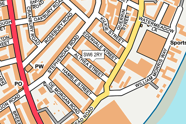 SW6 2RY map - OS OpenMap – Local (Ordnance Survey)