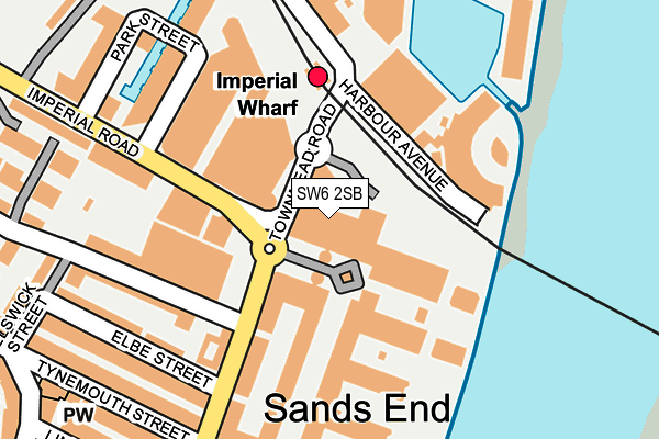 SW6 2SB map - OS OpenMap – Local (Ordnance Survey)