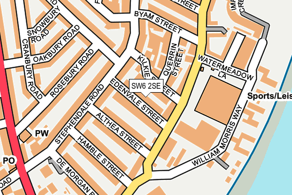 SW6 2SE map - OS OpenMap – Local (Ordnance Survey)