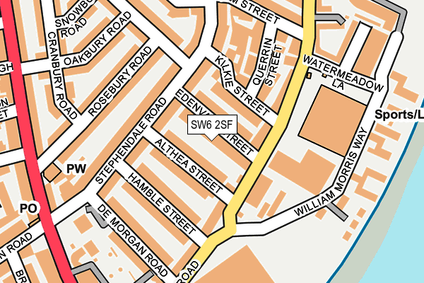 SW6 2SF map - OS OpenMap – Local (Ordnance Survey)