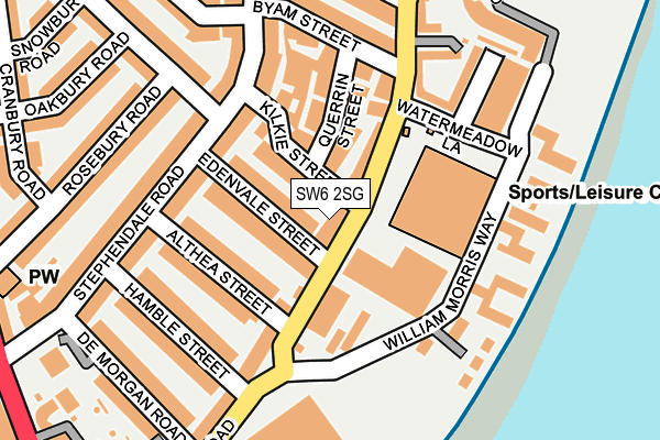 SW6 2SG map - OS OpenMap – Local (Ordnance Survey)