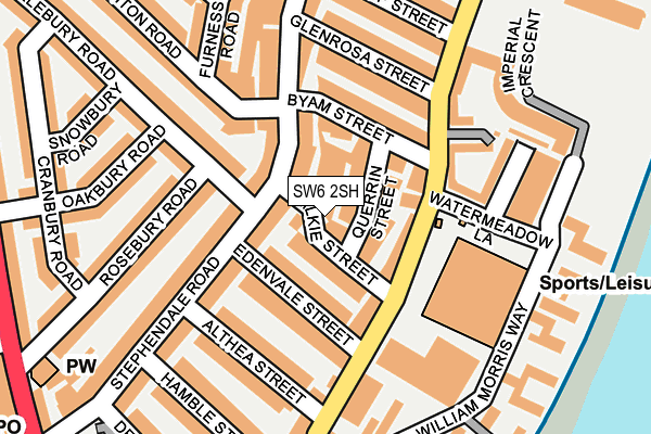 SW6 2SH map - OS OpenMap – Local (Ordnance Survey)