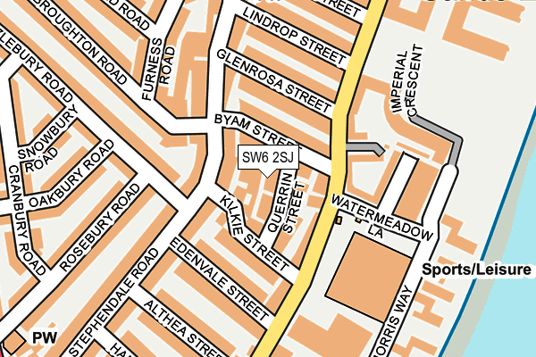 SW6 2SJ map - OS OpenMap – Local (Ordnance Survey)
