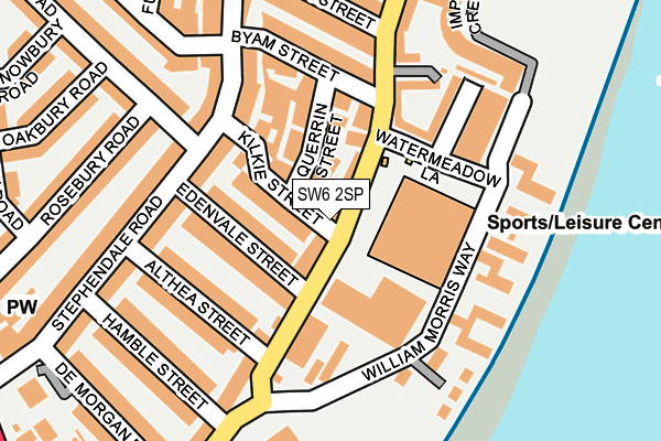 SW6 2SP map - OS OpenMap – Local (Ordnance Survey)