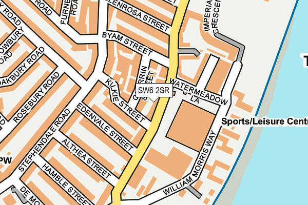 SW6 2SR map - OS OpenMap – Local (Ordnance Survey)