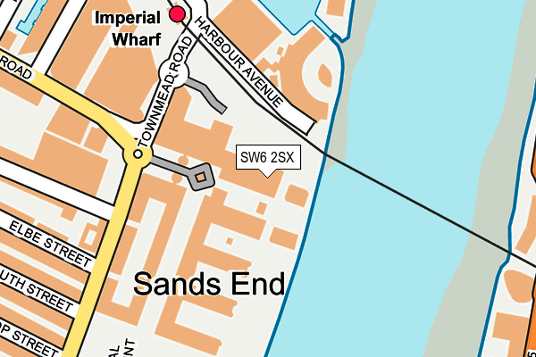 SW6 2SX map - OS OpenMap – Local (Ordnance Survey)