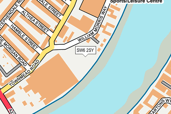 SW6 2SY map - OS OpenMap – Local (Ordnance Survey)