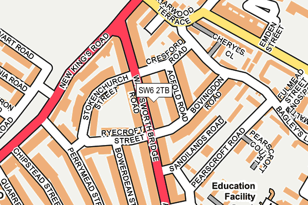 SW6 2TB map - OS OpenMap – Local (Ordnance Survey)