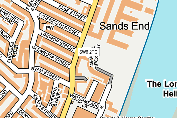 SW6 2TG map - OS OpenMap – Local (Ordnance Survey)