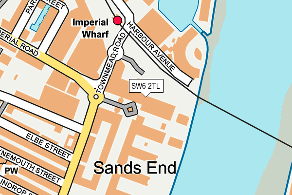 SW6 2TL map - OS OpenMap – Local (Ordnance Survey)