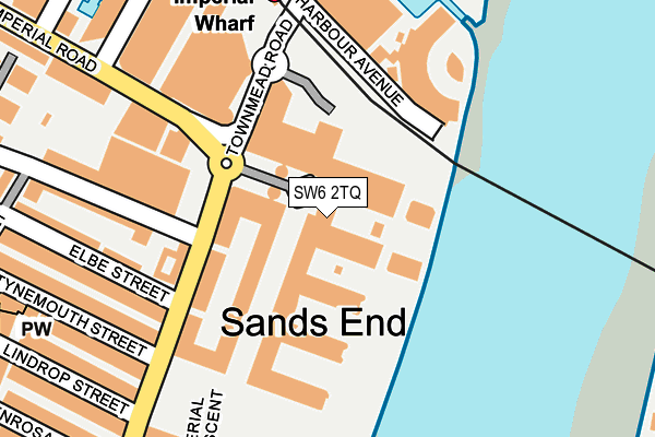 SW6 2TQ map - OS OpenMap – Local (Ordnance Survey)