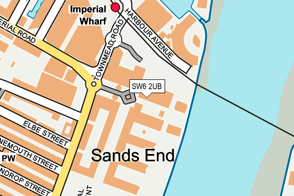 SW6 2UB map - OS OpenMap – Local (Ordnance Survey)