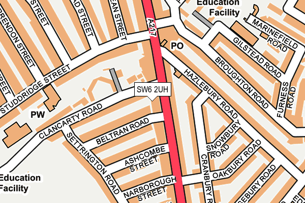 SW6 2UH map - OS OpenMap – Local (Ordnance Survey)