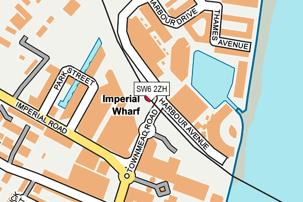 SW6 2ZH map - OS OpenMap – Local (Ordnance Survey)