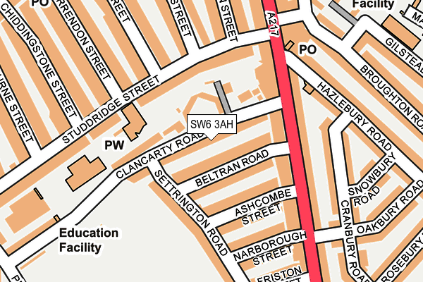 SW6 3AH map - OS OpenMap – Local (Ordnance Survey)