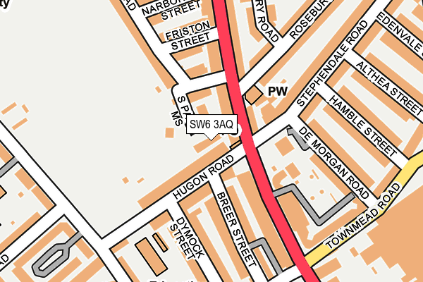 SW6 3AQ map - OS OpenMap – Local (Ordnance Survey)