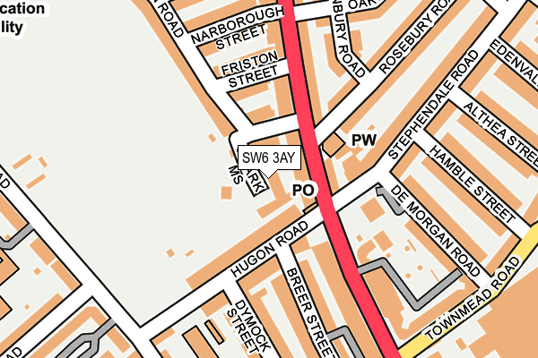 SW6 3AY map - OS OpenMap – Local (Ordnance Survey)