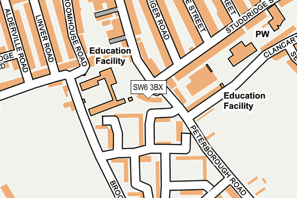 SW6 3BX map - OS OpenMap – Local (Ordnance Survey)