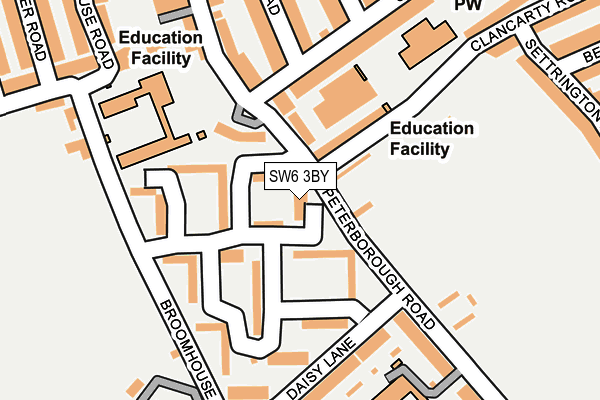 SW6 3BY map - OS OpenMap – Local (Ordnance Survey)