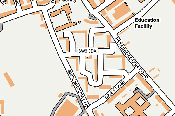 SW6 3DA map - OS OpenMap – Local (Ordnance Survey)