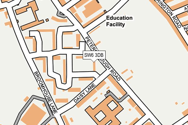 SW6 3DB map - OS OpenMap – Local (Ordnance Survey)