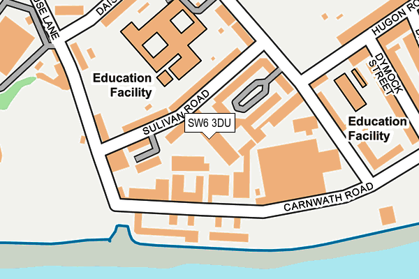 SW6 3DU map - OS OpenMap – Local (Ordnance Survey)